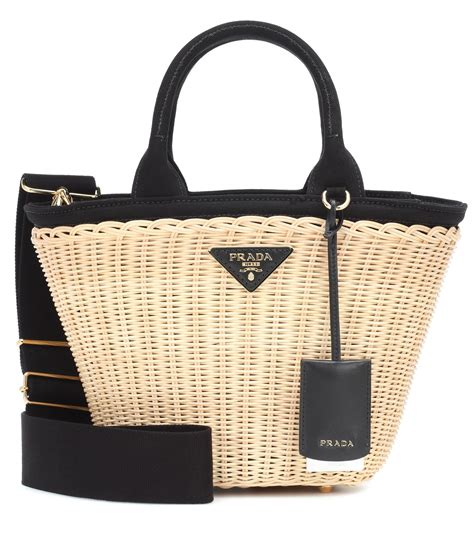 prada straw beach tote|Prada tote bag transparent.